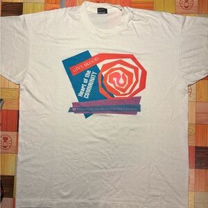 Vintage Blood Drive White Graphic T-Shirt single stitched